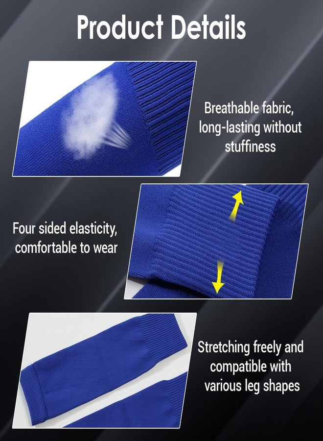 VILPKWMP 2 Pairs Pre Cut Soccer Socks, Soccer Sock Sleeves and Shin Guard Sleeves for Youth Men and Women, Breathable Stretch Calf Support, Secure Fit Leg Covers for Training Practice and Matches - Image 3