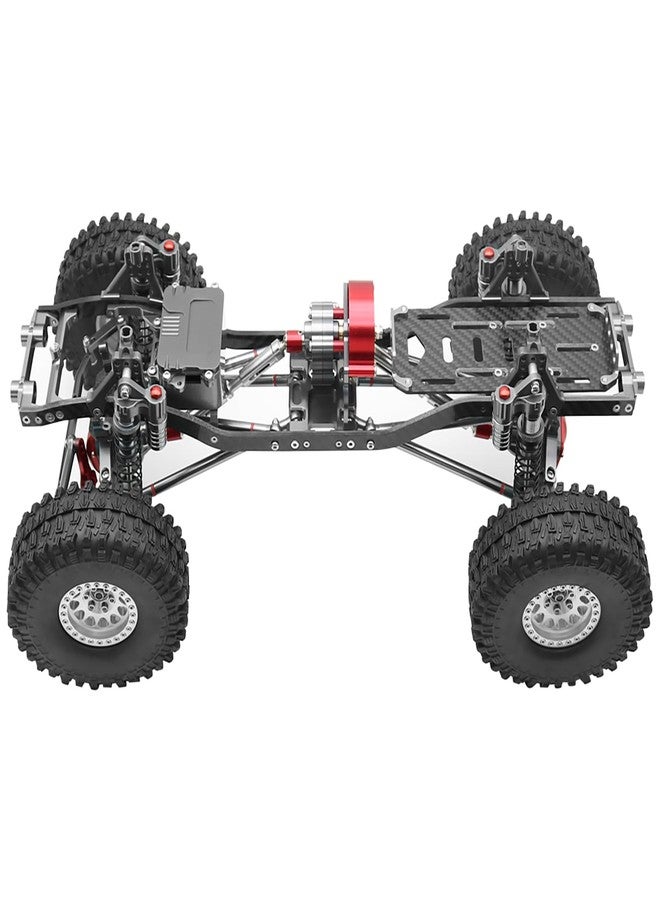 RXZIXYL 1/10 RC Crawler Carbon Fiber Girder 4MM CNC Metal Car Chassis Frame Body Kit Parts for Axial SCX10 II Rock Off Road Truck (Black) - Image 4