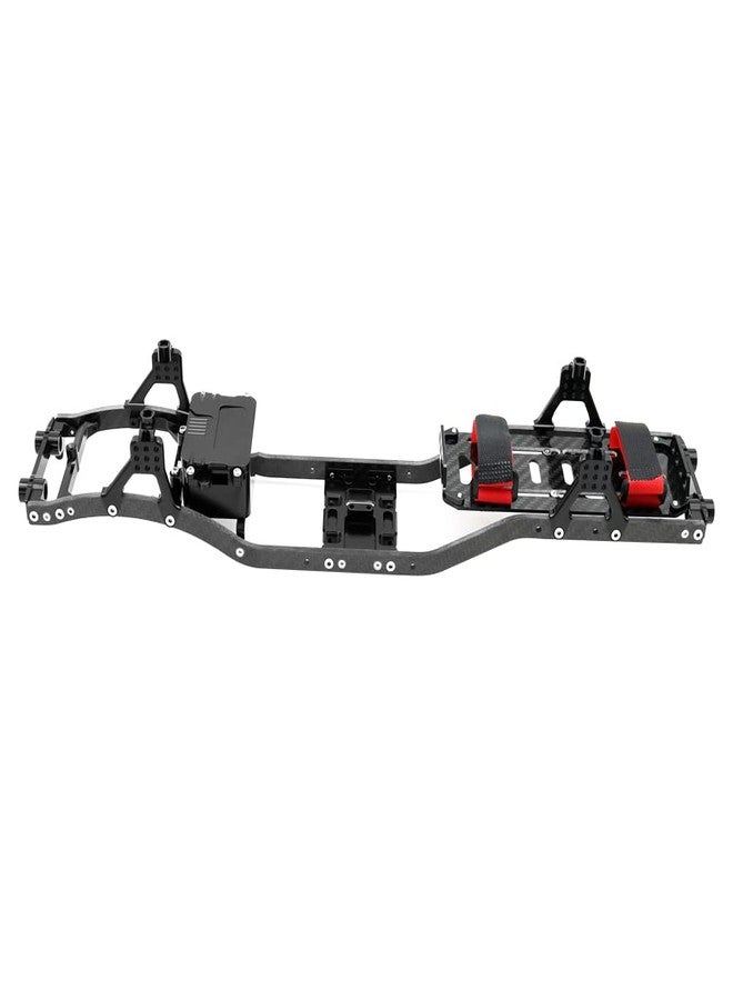 RXZIXYL 1/10 RC Crawler Carbon Fiber Girder 4MM CNC Metal Car Chassis Frame Body Kit Parts for Axial SCX10 II Rock Off Road Truck (Black) - Image 5