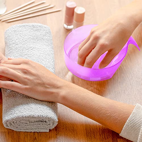 TXIN 4 Pcs Hand Cuticle Nail Soaking Bowl, Dead Skin Cleaning Softening Nursing Bowl, Soften Dead Skin Soaking Manicure Bowl, Manicure Soaking Tool, Acrylic/Gel Finger Nail Art Tips Soak Bowl Tray - Image 5