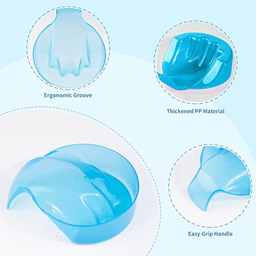 TXIN 4 Pcs Hand Cuticle Nail Soaking Bowl, Dead Skin Cleaning Softening Nursing Bowl, Soften Dead Skin Soaking Manicure Bowl, Manicure Soaking Tool, Acrylic/Gel Finger Nail Art Tips Soak Bowl Tray - Image 3