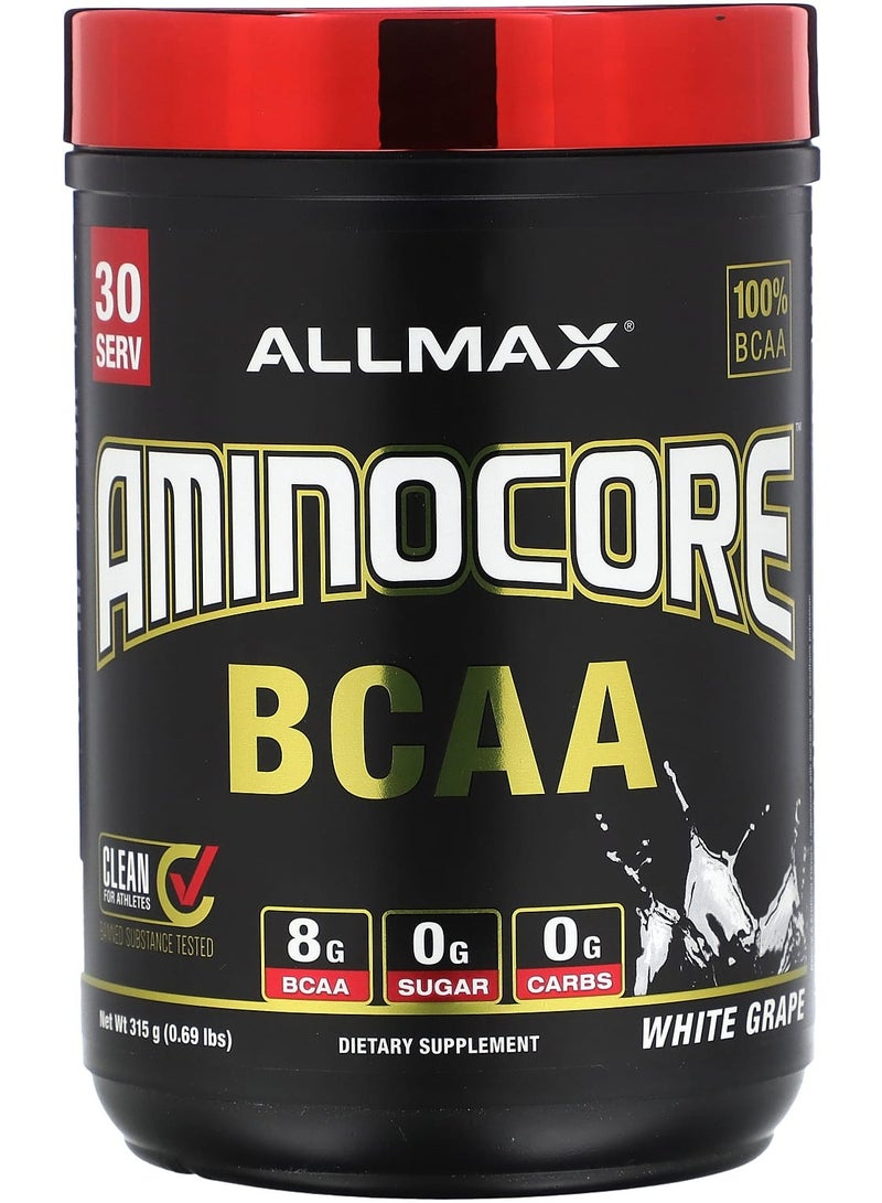 Allmax AMINOCORE BCAA, White Grape, 0.69 lbs (315 g)