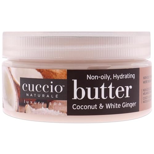 Cuccio Naturale Butter Blends - Ultra-Moisturizing, Renewing, Smoothing Scented Body Cream - Deep Hydration For Dry Skin Repair - Made With Natural Ingredients - Coconut And White Ginger - 8 Oz - Image 1
