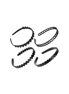 Suoirblss Suoirblss 8 Pcs Black Plastic Hair Comb Hair Headband DIY Hair Bands Hair Hoop Headwear Hair Accessory for Lady Women 