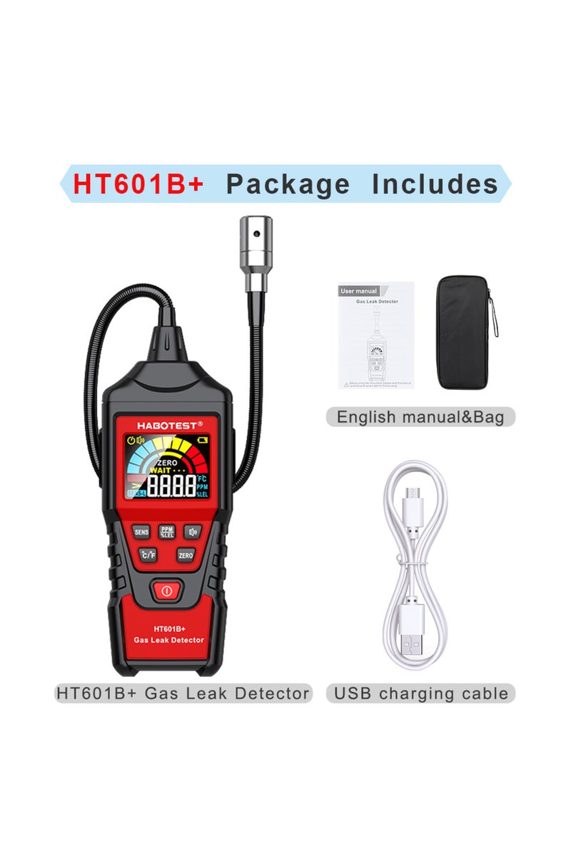 erorex HT601B P Li Battery HABOTEST HT601A HT601B Gas Leak Detector 0-1000PPM Sound & Screen Alarm Combusti