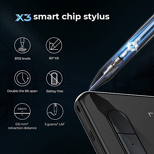 XP-PEN XPPen Deco M Drawing Tablet with X3 chip Stylus 8 Shortcut Keys, 8192 Levels of Pressure Sensitivity, X3 Elite Stylus and Fully-Laminated Display- Black - Image 4