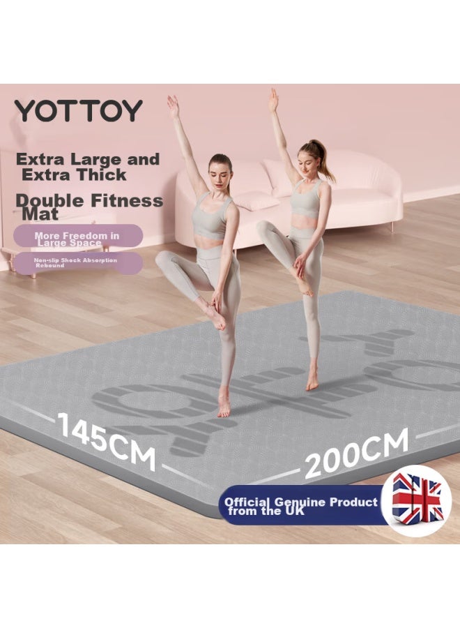 Yottoy Large Yoga Mat, Double Size, Thickened, Non-slip, Shock-absorbing, Exercise Mat, Children's Home Dance Mat - Image 1