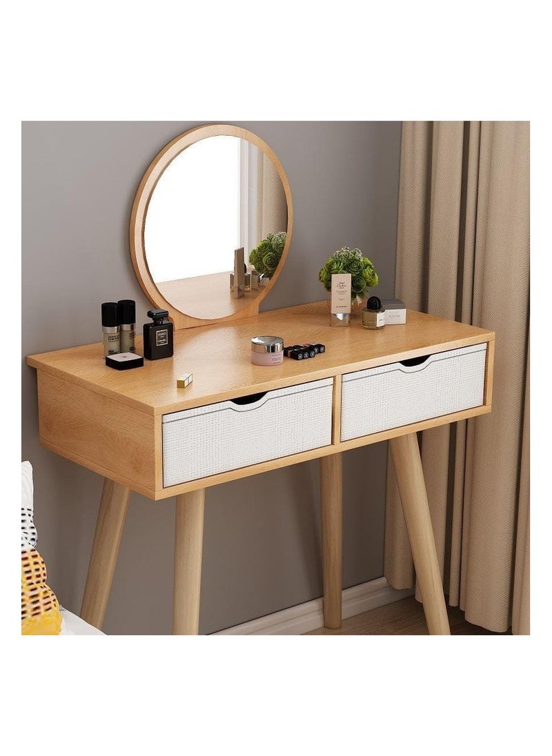 Mirrored Dresser Makeup Vanity Table with Mirror Set  - Image 1