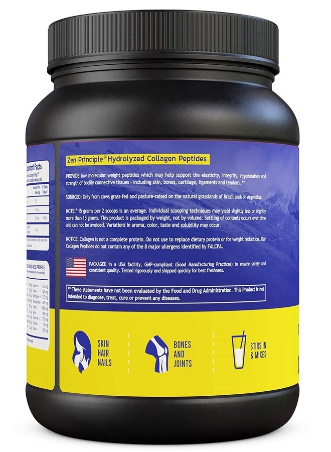 Zen Principle Grass-Fed Collagen Peptides 1.5 lb. Custom Anti-Aging Hydrolyzed Protein Powder for Healthy Hair, Skin, Joints & Nails. Paleo and Keto Friendly, GMO and Gluten Free, Pasture-Raised Bovine Hydrolysate. - Image 3