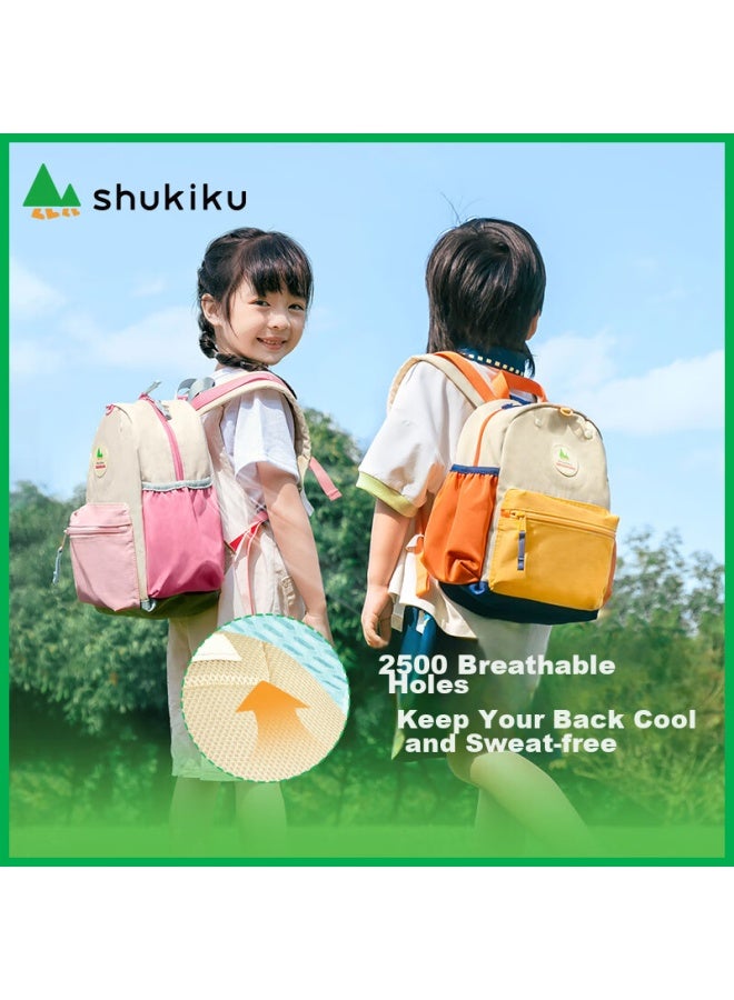 Shukiku Children's Backpack, Kindergarten Backpack, Anti-loss, Lightweight, Water-resistant, Large Capacity, Shoulder Bag, M Size, Orange Soda - Image 4