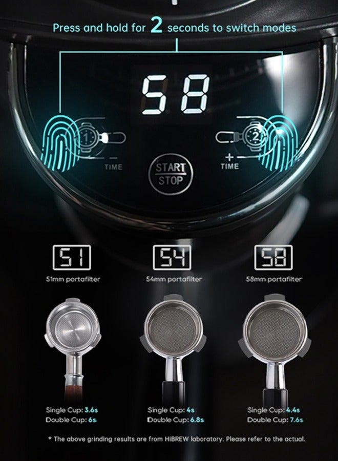 HiBREW مطحنة قهوة كهربائية أوتوماتيكية HiBREW مع 31 ترس لإسبريسو والقهوة الأمريكية وصب القهوة وتخزين حبوب القهوة المرئي G3 - Image 2