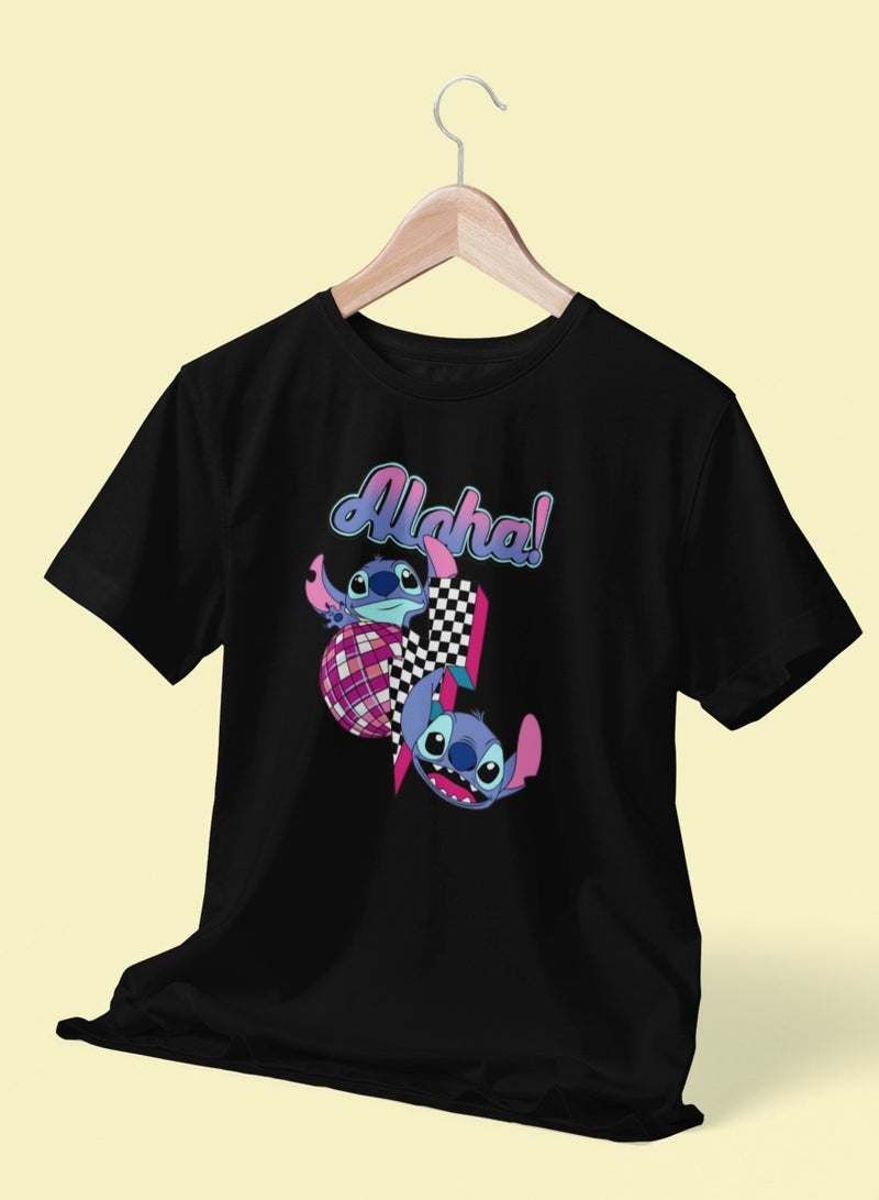 ZOOM DISCO BALL STITCH ALOHA DESIGN T-SHIRT FOR KIDS