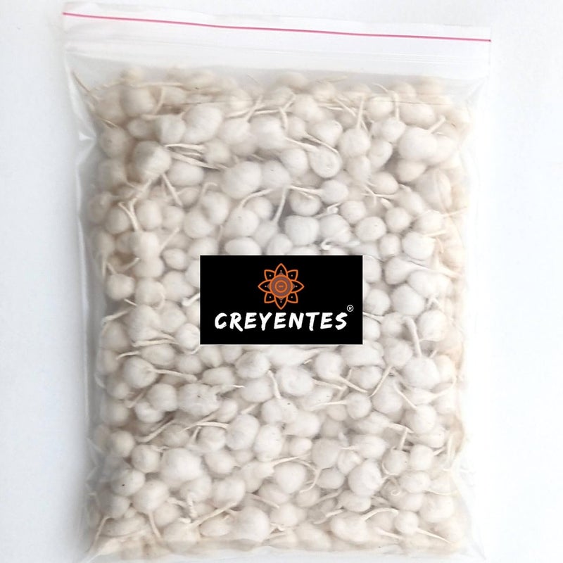 CREYENTES DS Pure Cotton WicksDiya BattiPhool batti for Puja Natural White Homemade Small Pack of 250 - Image 1