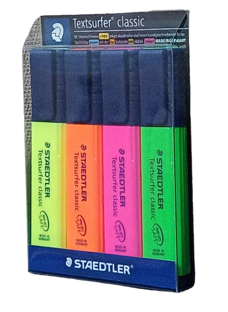 STAEDTLER - Textsurfer Highlighter Pen Set, Pack Of 4 Multicolour - Image 1