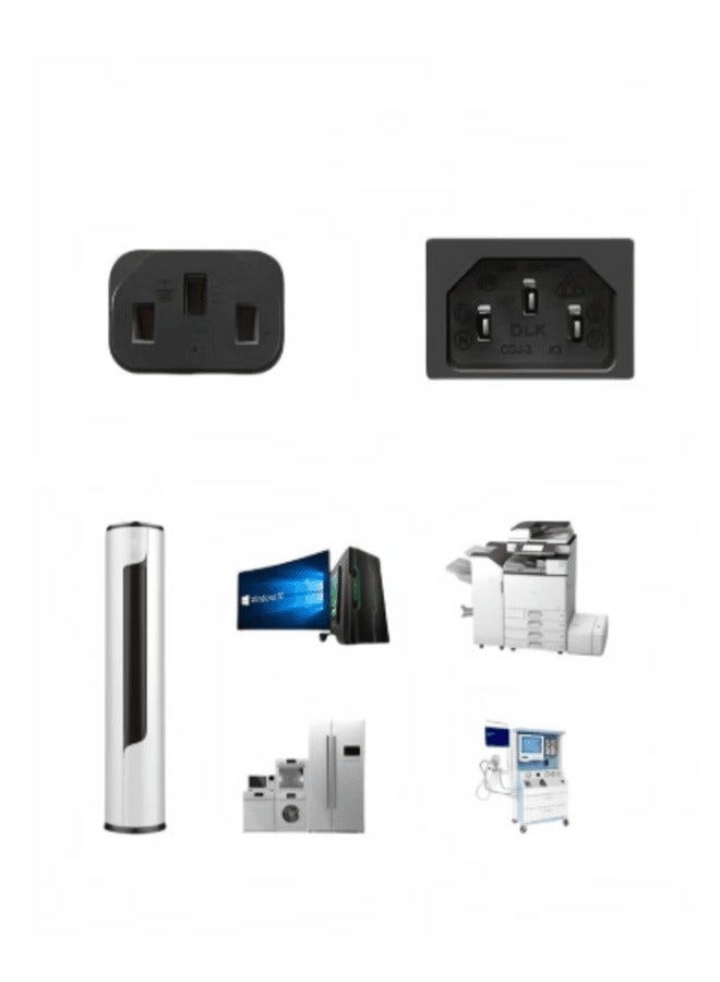 كابل طاقة للكمبيوتر الشخصي بطول 3 أمتار (10 أقدام) - سلك طاقة بريطاني مزود بفيوز كابل تيار متردد عالي التحمل ثلاثي الأطراف مع سلك نحاسي نقي وفيوز مدمج - للكمبيوتر الشخصي والشاشة والتلفزيون والطابعة - Image 3