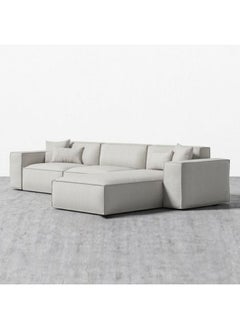 KARNAK Karnak Carol Corner L Shape Luxury Sofa Set Modern Design Furniture Sectional Velvet Couch Comfortable Living Room Sofa Color (White) Left  - Image 2