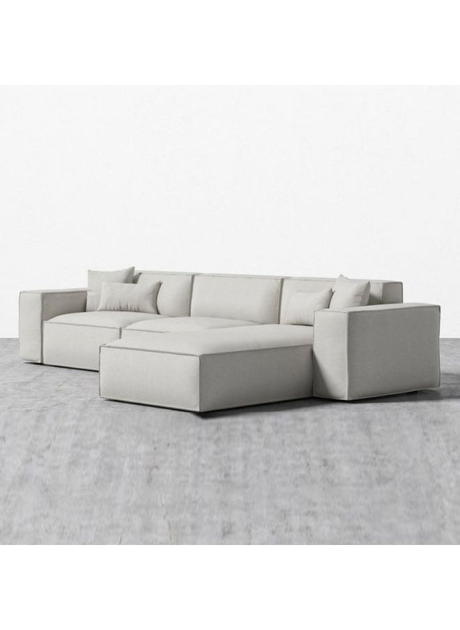 KARNAK Karnak Carol Corner L Shape Luxury Sofa Set Modern Design Furniture Sectional Velvet Couch Comfortable Living Room Sofa Color (White) Left  - Image 2