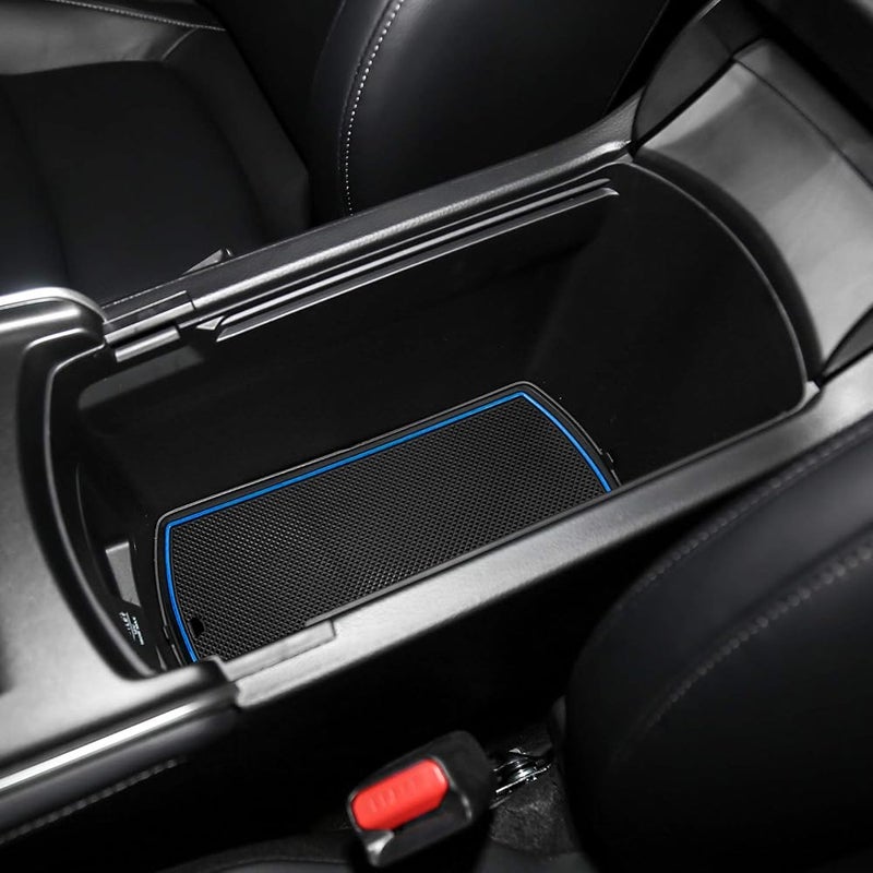 Auovo 17pcs Anti-dust Mats for Honda Accord Accessories 2018 2019 2020 2021 2022 Interior Car Cup Holder Inserts,Center Console Liner,Door Pocket Liner Mat(Blue) - Image 3