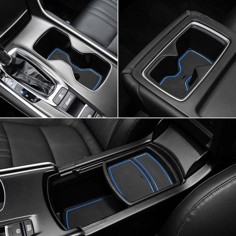 Auovo 17pcs Anti-dust Mats for Honda Accord Accessories 2018 2019 2020 2021 2022 Interior Car Cup Holder Inserts,Center Console Liner,Door Pocket Liner Mat(Blue) - Image 1