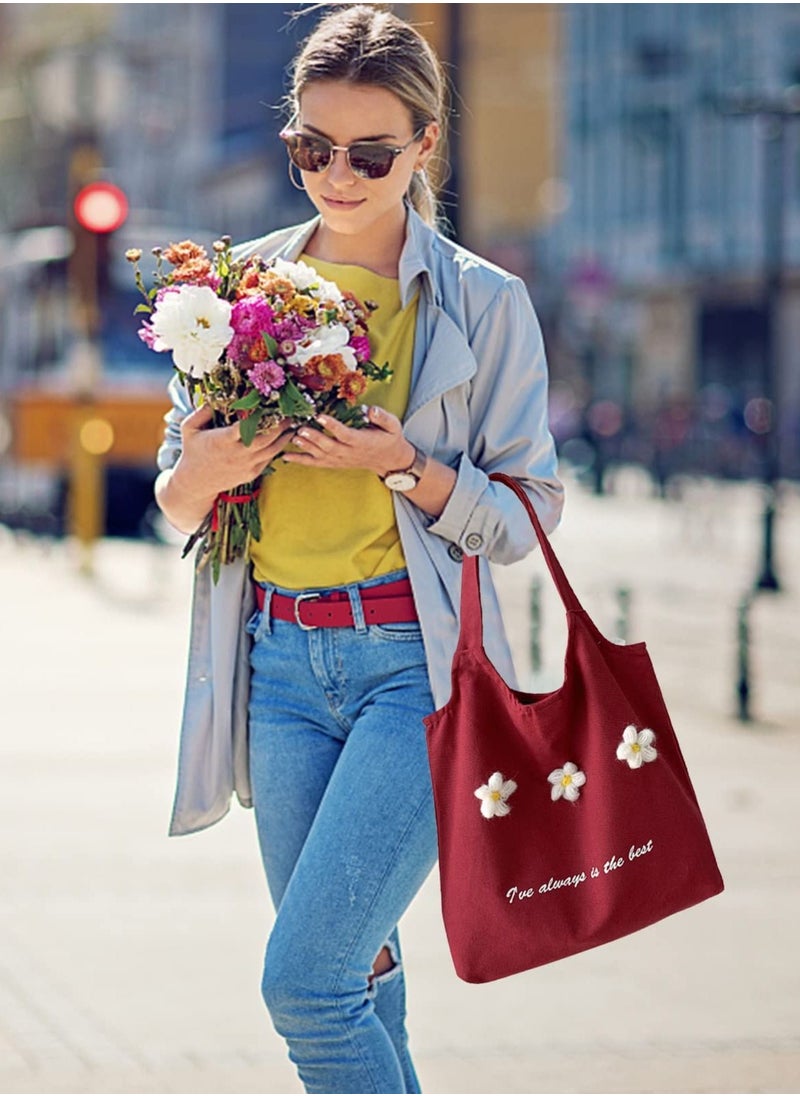 Y&D - Canvas Tote Bag, Natural Cotton Shopping Bags for Women Girls Ladies Shoulder Bag Handbag Reusable Shopper Totes - Image 1