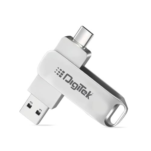 Digitek (DDUD 128G V3.0) Metal Body 128GB Storage 3.0V Dual Drive Flash Drive, USB-A & Type-C, Pen Drive, Magnetic, X-Ray & Temperature Resistant, Use with Smartphones, Tablets, Macs & USB-A Computers - Image 1