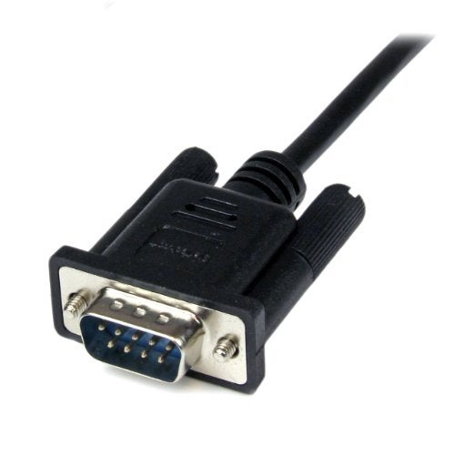 StarTech.com 1m Black DB9 RS232 Serial Null Modem Cable F/M - DB9 Male to Female - 9 pin Null Modem Cable - 1x DB9 (M), 1x DB9 (F), Black (SCNM9FM1MBK) - Image 4
