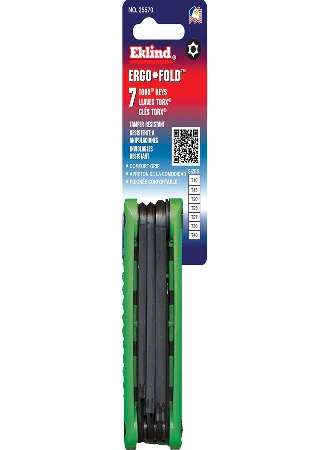 Eklind Tool EKLIND 25570 Ergo-Fold Fold-up Security (tamper resistant) TORX star - 7pc set T10-T40 - Image 2