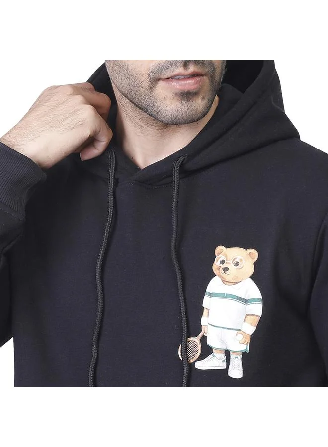 Coup Coup Mens - Front-Back Print Teddy Bear Sweatshirt With Hoodie