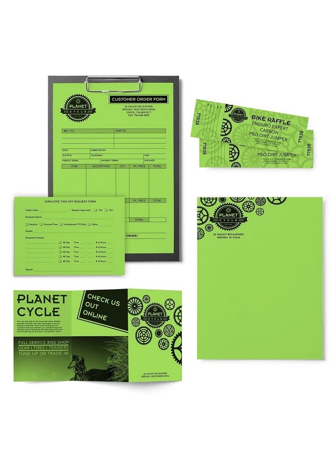 نينا ورق أستروبرايتس الملون الفاخر 24 رطل 8.5 × 11 بوصة 500 ورقة أخضر مريخي (Wau21801) - Image 5