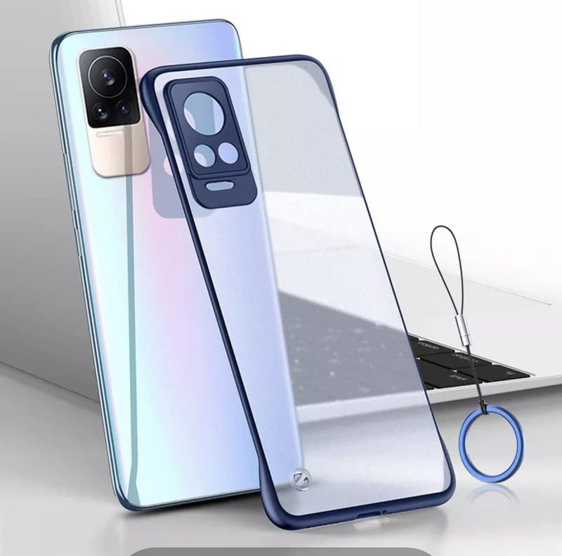 REALCASE for Xiaomi Poco F4 5G 5G Back Cover Case | Stylish Frameless Matte Hard Back Skin | Soft TPU Shock Proof Bumper Back Cover Case for Xiaomi Poco F4 5G (F-Blue) - Image 3