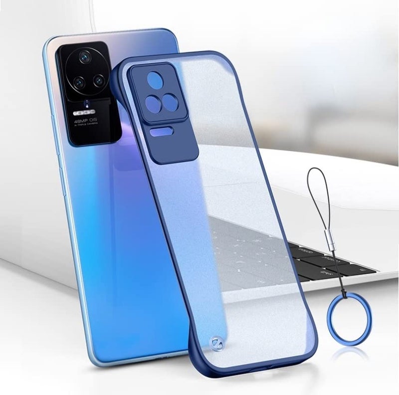 REALCASE for Xiaomi Poco F4 5G 5G Back Cover Case | Stylish Frameless Matte Hard Back Skin | Soft TPU Shock Proof Bumper Back Cover Case for Xiaomi Poco F4 5G (F-Blue) - Image 1