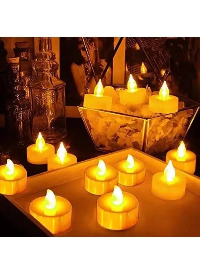 yongsheng 24-Piece Flameless LED Candle Tea Light Set , Long Lasting Colored Tealights Candles for Christmas, Holiday Decor, Theme Party, Table Decor  - Image 2