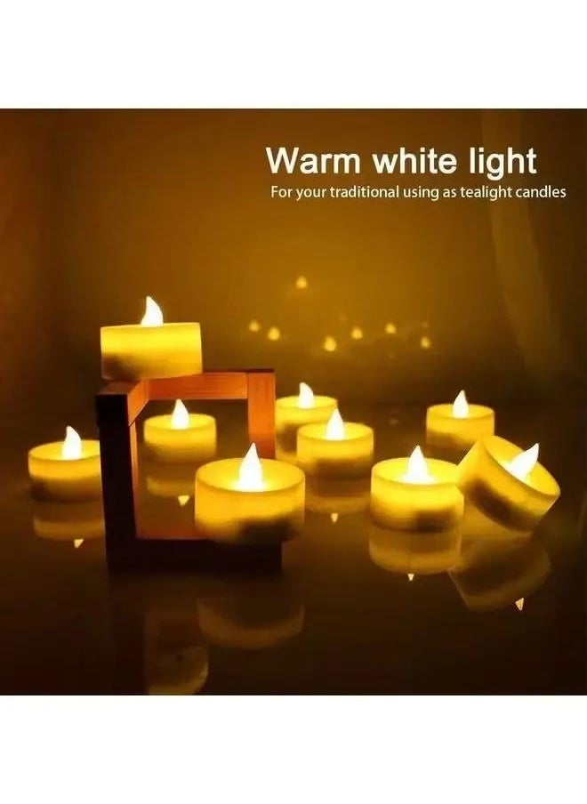 yongsheng 24-Piece Flameless LED Candle Tea Light Set , Long Lasting Colored Tealights Candles for Christmas, Holiday Decor, Theme Party, Table Decor  - Image 3