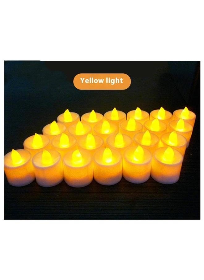 yongsheng 24-Piece Flameless LED Candle Tea Light Set , Long Lasting Colored Tealights Candles for Christmas, Holiday Decor, Theme Party, Table Decor  - Image 1