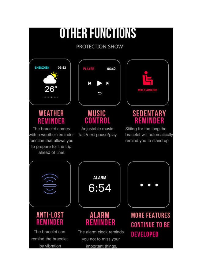 NIBEMINENT Lemfo B57 Smart Watch Black - Image 3