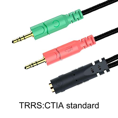 ENVEL Headset and Microphone Splitter Cable for PC Audio Jack Headphones Adapter Convertors 3.5mm Female to Dual Male for Computer Simultaneously Y Splitter - Image 4