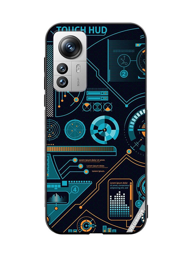 VR CREATIVE Protective Case Cover For Xiaomi 12X Touch Hud Design Multicolour - Image 1