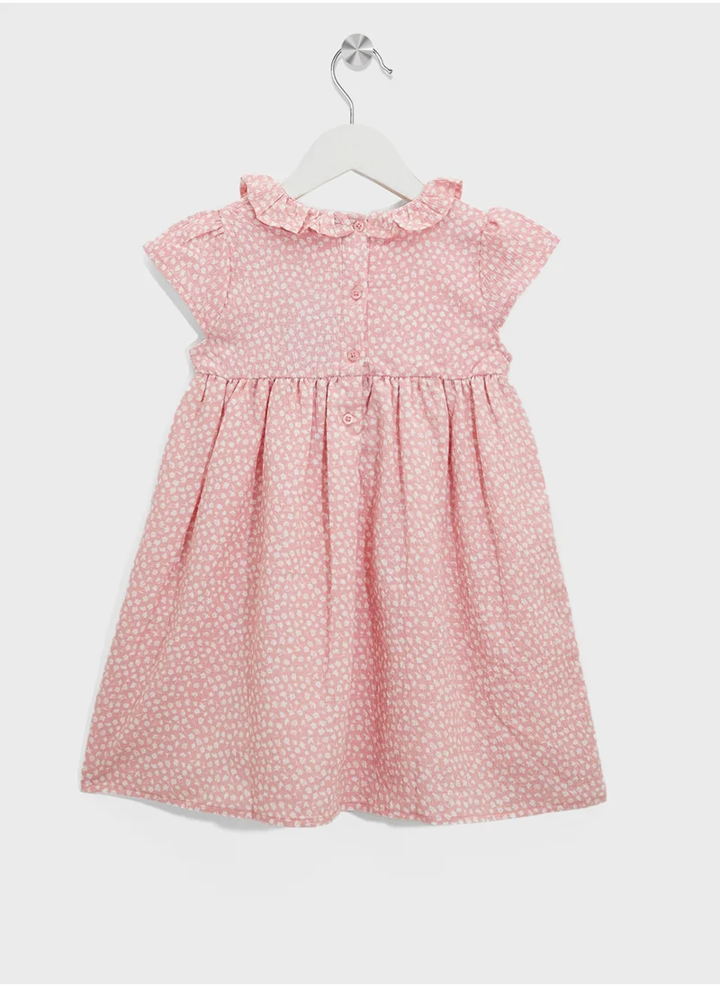 ريبلز مع نمشي Girls Floral Print Dress