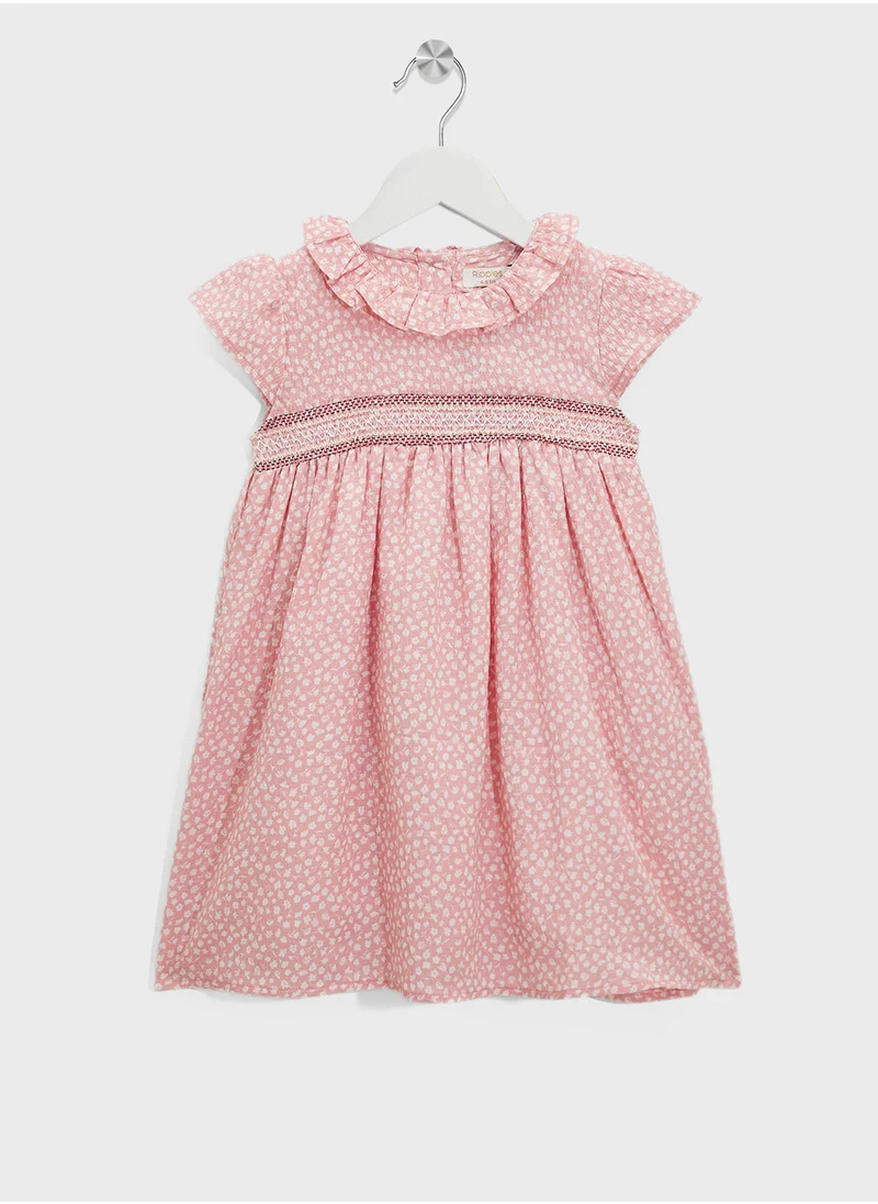 ريبلز مع نمشي Girls Floral Print Dress