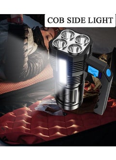 HIWAGA Metal Flashlight Torch with Built in Battery and USB Cable Black Pack of 1 LED Flashlight 1 MicroUSB Charging Cable 1 Storage Box Emergency TorchHandle  - Image 3