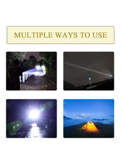 HIWAGA Metal Flashlight Torch with Built in Battery and USB Cable Black Pack of 1 LED Flashlight 1 MicroUSB Charging Cable 1 Storage Box Emergency TorchHandle  - Image 2