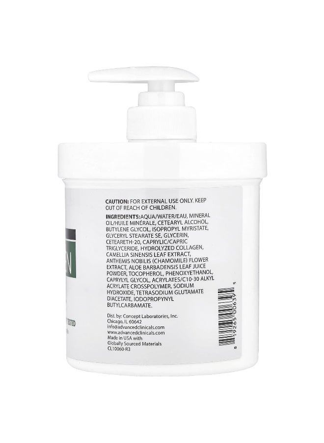 Advanced Clinicals Advanced Clinicals, Collagen, Skin Rescue Cream, 16 oz (454 g)  - Image 2