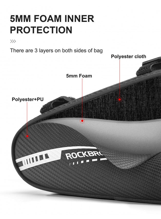 Rockbros Bike Bicycle Triangle Bag Bike Storage Bag Bicycle Frame Pouch Bag for MTB Road Bike Cycling Bike Accessories - Image 3