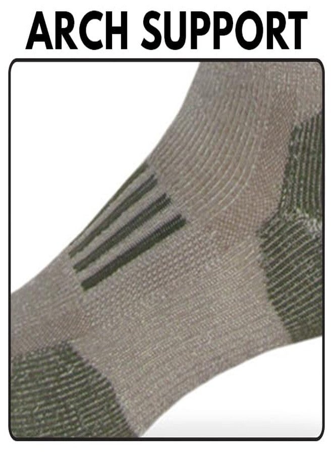 RealTree Heavyweight Merino Wool Tall All Season Boot Socks 1 Pair, Large, Tan/Olive - Image 2