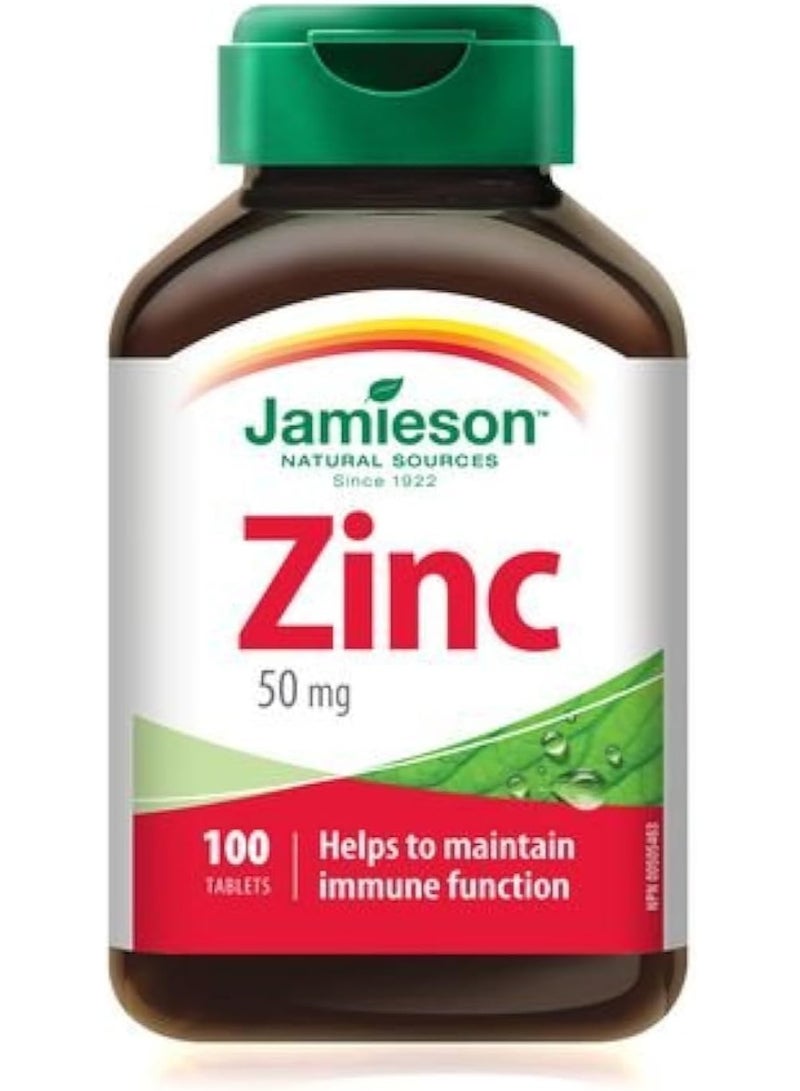 جاميسون مختبرات جاميسون الزنك 50 ملغ 100 قرص