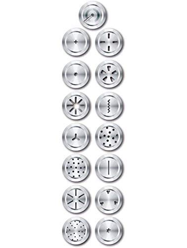 PRITAMA Stainless Steel Kitchen Press with Different Types of Jalies Murukku MakerBhujiya MakerNoodlesCookiesNamkeenChakali MakerSev MakerFarsan MakerGathiya Maker - Image 4