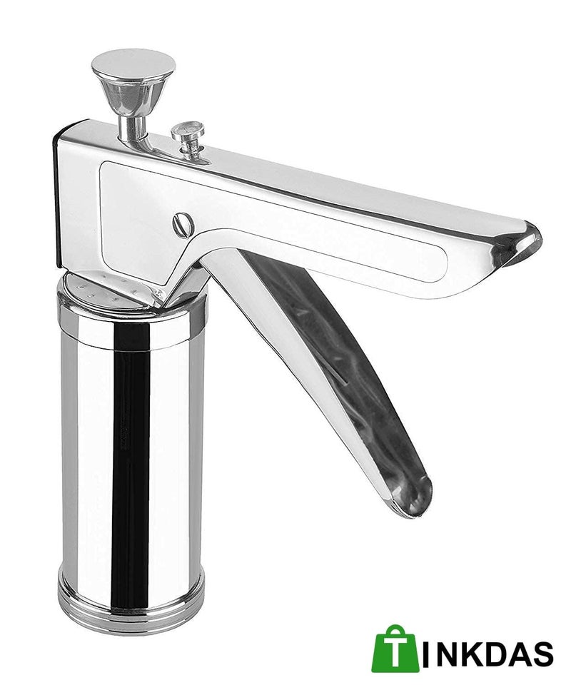 PRITAMA Stainless Steel Kitchen Press with Different Types of Jalies Murukku MakerBhujiya MakerNoodlesCookiesNamkeenChakali MakerSev MakerFarsan MakerGathiya Maker - Image 5