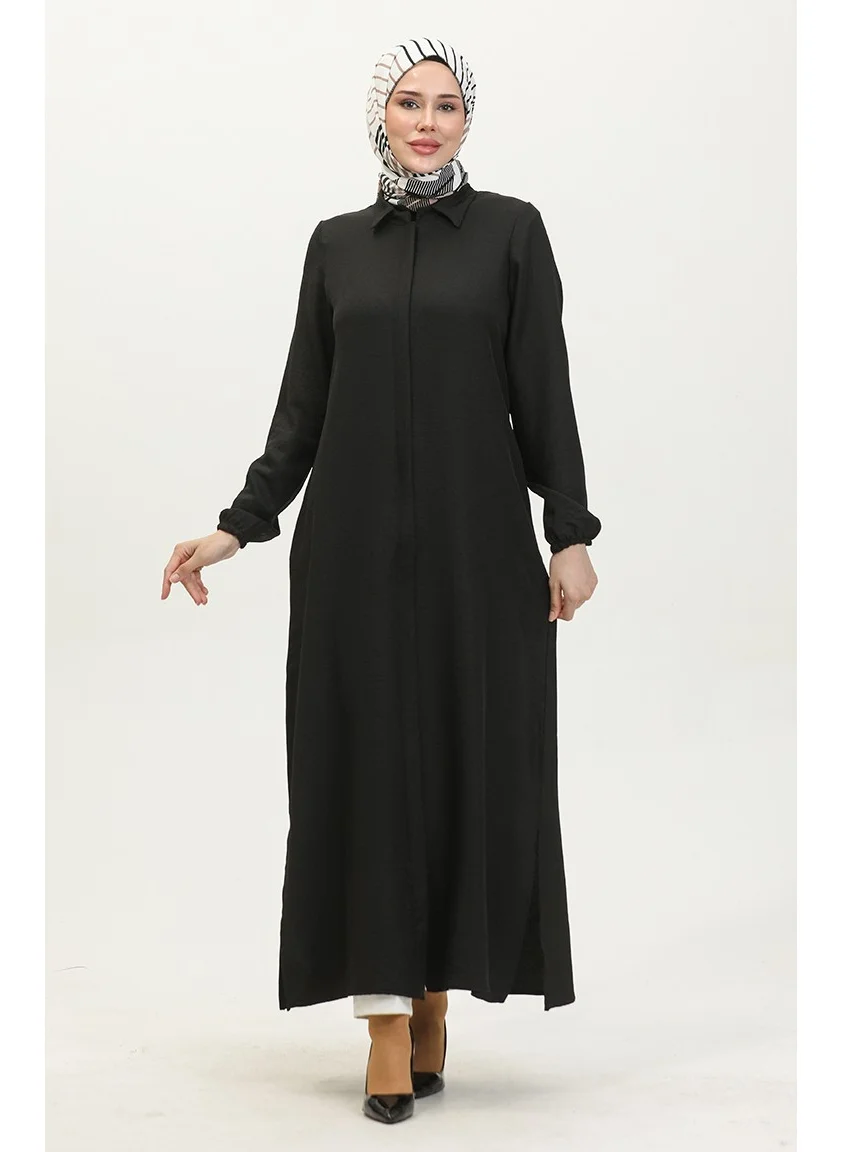 Sefa Merve Abayas Abaya 24021-01 Black