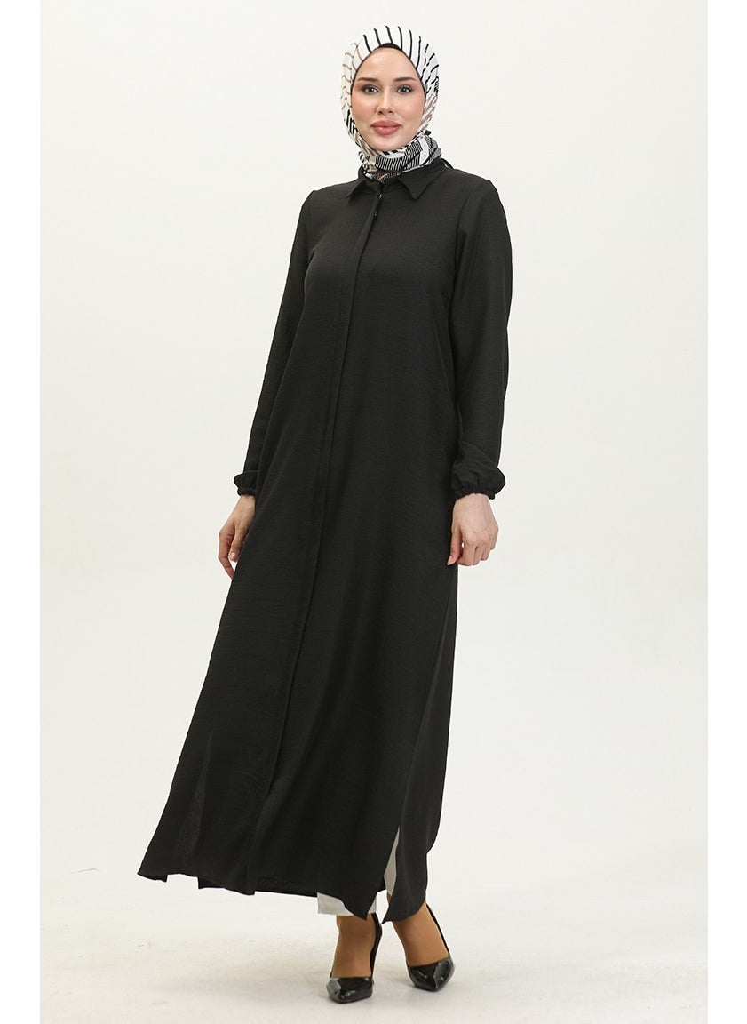 Sefa Merve - Abayas Abaya 24021-01 Black - Image 1