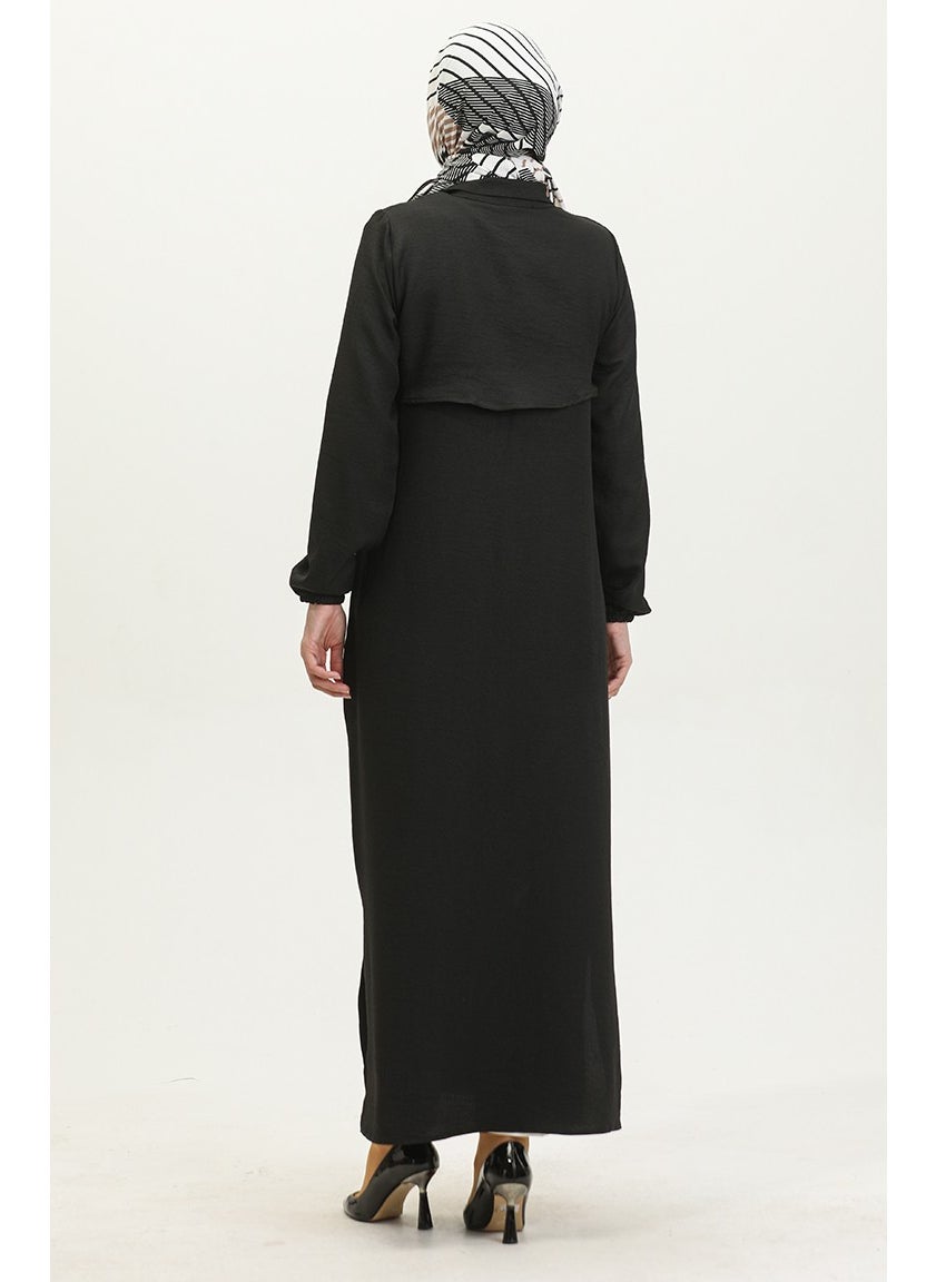 Sefa Merve - Abayas Abaya 24021-01 Black - Image 1